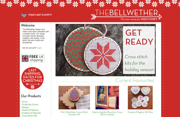 The Bellwether Christmas temporary theme on Shopify